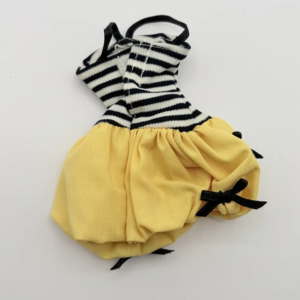 Barbie Black & White Stripes Yellow & Black Bows Bubble Dress‎ 1990s